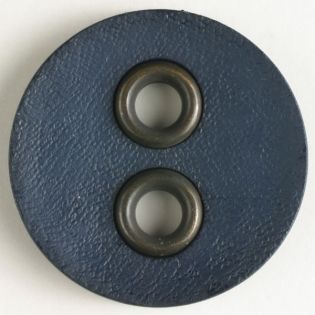 2 - Loch - Knopf - 23 mm - Lederoptik - navy