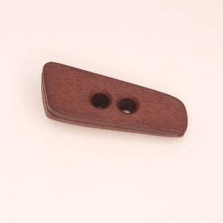 2-Loch-Knopf - 40 mm - Holzoptik - braun
