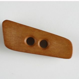 2-Loch-Knopf - 40 mm - Holzoptik - braun
