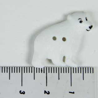 2-Loch-Knopf - Eisbär - 32 mm