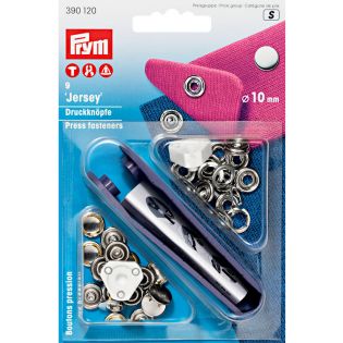 Prym - 9 Druckknöpfe - Jersey - 10mm - silber