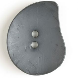 2-Loch-Knopf - 50 mm - Blatt - grau