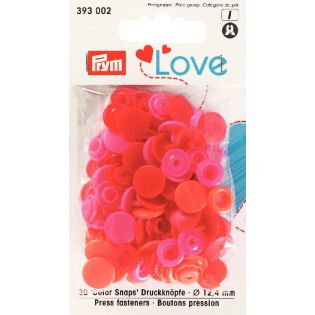 Prym Color Snaps Love Druckknöpfe 30 Stück 12,4mm - rot
