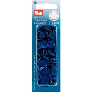 Prym Color Snaps Druckknöpfe 30 Stück rund 12,4mm - königsblau