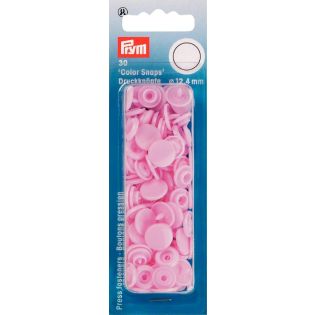 Prym Color Snaps Druckknöpfe 30 Stück rund 12,4mm - rosa
