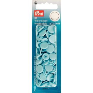 Prym Color Snaps Druckknöpfe 30 Stück rund 12,4mm - hellblau