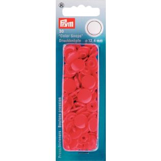 Prym Color Snaps Druckknöpfe 30 Stück rund 12,4mm - rot