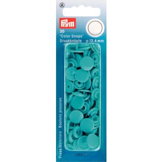 Prym Color Snaps Druckknöpfe 30 Stück rund 12,4mm - türkis