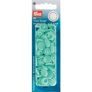 Prym Color Snaps Druckknöpfe 30 Stück rund 12,4mm - helltürkis