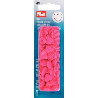 Prym Color Snaps Druckknöpfe 30 Stück Herz - pink
