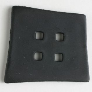 4-Loch-Knopf - 55 mm - Viereck - schwarz