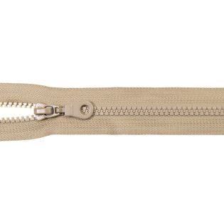 Reißverschluss - P60 - Meterware - mit Zipper - hellbraun