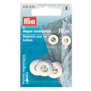 Prym - Magnet-Annähknöpfe - 19 mm - silber