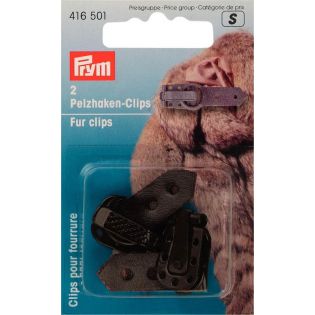 Prym - 2 Pelzhaken-Clips - braun