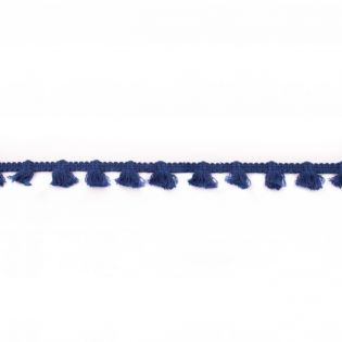 Quastenband - Baumwolle - uni - navy