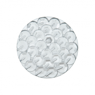 Öse - Pailletten-Look - 18 mm - silber