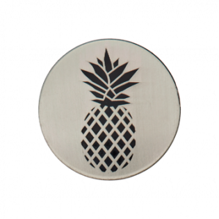 Metallknopf - Öse - Ananas - 25 mm