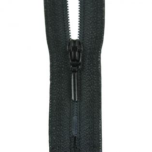 Reißverschluss Opti - S40 - 60cm - Tropfenschieber - nicht teilbar - schwarz