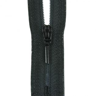 Reißverschluss Opti - S40 - 25cm - Tropfenschieber - nicht teilbar - schwarz