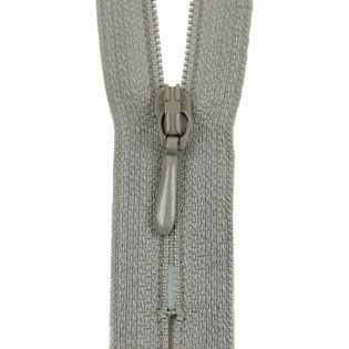 Reißverschluss Opti - S40 - 60cm - Tropfenschieber - nicht teilbar - grau