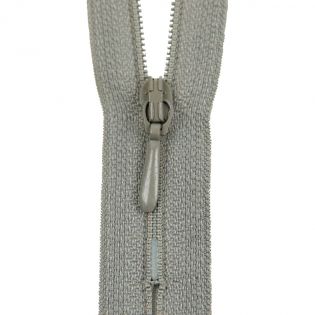 Reißverschluss Opti - S40 - 25cm - Tropfenschieber - nicht teilbar - grau