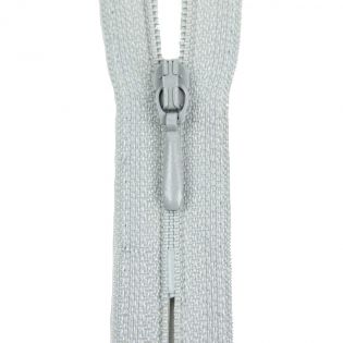 Reißverschluss Opti - S40 - 50cm - Tropfenschieber - nicht teilbar - silber