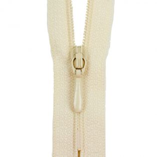 Reißverschluss Opti - S40 - 30cm - Tropfenschieber - nicht teilbar - creme