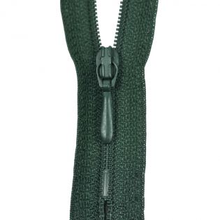 Reißverschluss Opti - S40 - 40cm - Tropfenschieber - nicht teilbar - tannengrün