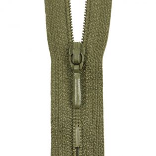 Reißverschluss Opti - S40 - 40cm - Tropfenschieber - nicht teilbar - moosgrün