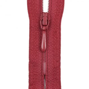 Reißverschluss Opti - S40 - 50cm - Tropfenschieber - nicht teilbar - himbeere