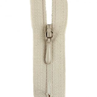 Reißverschluss Opti - S40 - 50cm - Tropfenschieber - nicht teilbar - ecru