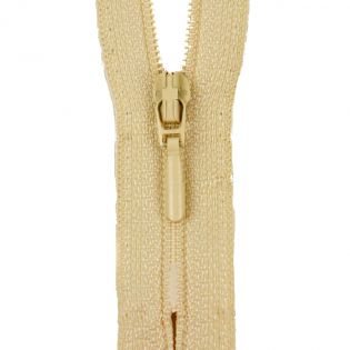 Reißverschluss Opti - S40 - 40cm - Tropfenschieber - nicht teilbar - elfenbein