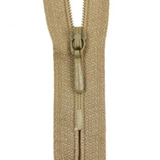 Reißverschluss Opti - S40 - 25cm - Tropfenschieber - nicht teilbar - latte
