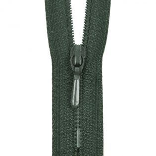 Reißverschluss Opti - S40 - 50cm - Tropfenschieber - nicht teilbar - jägergrün