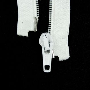 Reißverschluss Opti - S60 - 30cm - Fuldaschieber - teilbar - weiß