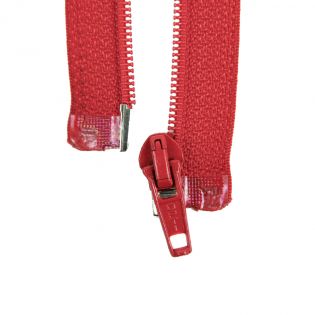 Reißverschluss Opti - S60 - 55cm - Fuldaschieber - teilbar - signalrot