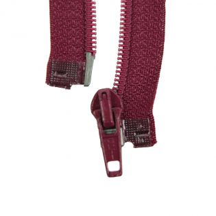 Reißverschluss Opti - S60 - 75cm - Fuldaschieber - teilbar - bordeaux