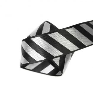 Glanzband - Streifen - 38 mm -  grau