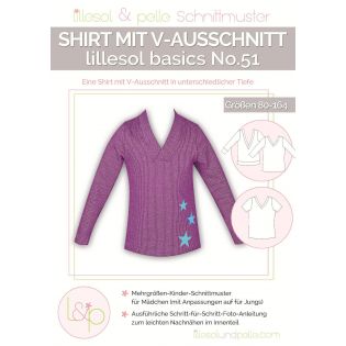 Schnittmuster - Lillesol & Pelle - Basics No. 51 - Shirt mit V-Ausschnitt