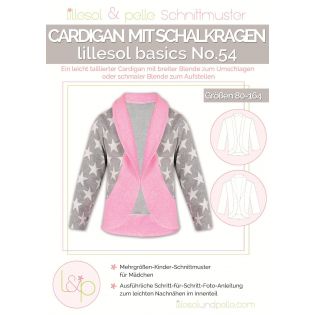 Schnittmuster - Lillesol & Pelle - Basics No. 54 - Cardigan mit Schalkragen