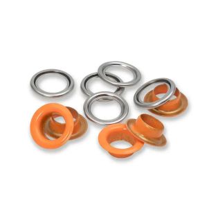 Prym - 20 Ösen mit Scheiben - Ø11 mm - Vario Creative Tool - orange