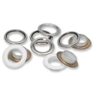 Prym - 15 Ösen mit Scheiben - Ø14 mm - Vario Creative Tool - weiss