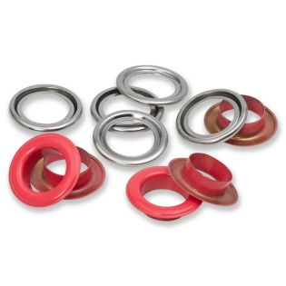 Prym - 15 Ösen mit Scheiben - Ø14 mm - Vario Creative Tool - rot
