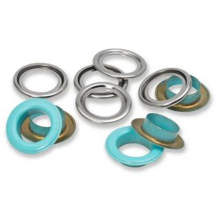 Prym - 15 Ösen mit Scheiben - Ø14 mm - Vario Creative Tool - mint