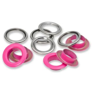 Prym - 15 Ösen mit Scheiben - Ø14 mm - Vario Creative Tool - pink