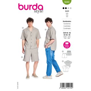 Schnittmuster - burda style - Herren Set Hemd & Shorts - 5640