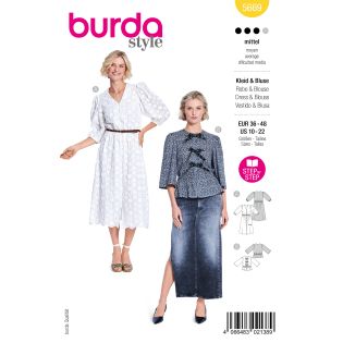 Schnittmuster - burda style - Midi Kleid & Bluse - 5669