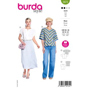 Schnittmuster - burda style - Kurzarm-Blusen - 5673