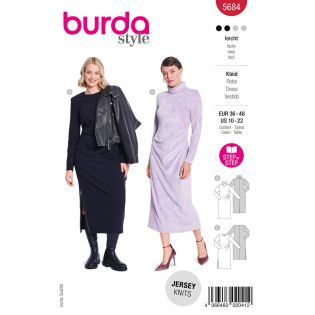 Schnittmuster - burda style - Midi Kleid mit Drapierung - 5684