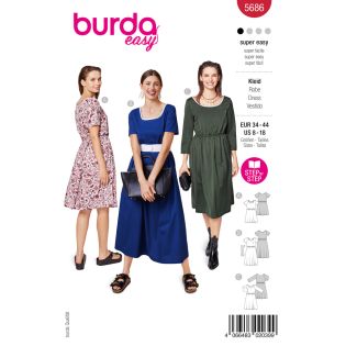 Schnittmuster - burda easy - Kleid mit betonter Taille - 5686 